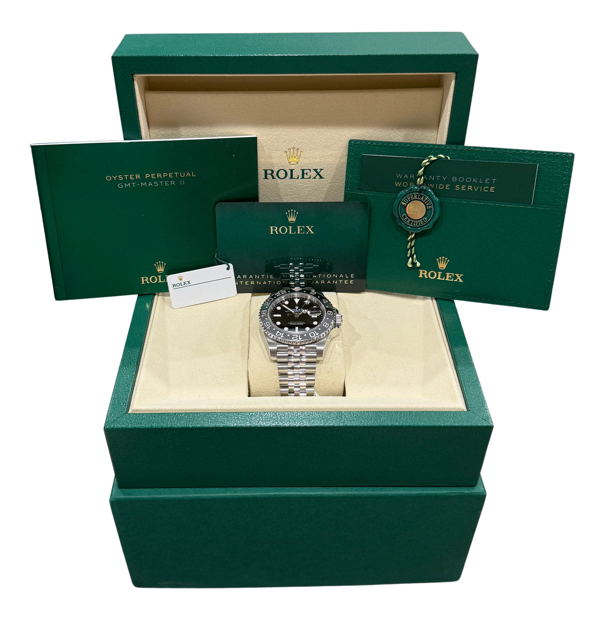 2026 Rolex GMT-Master II 126710 GRNR Bruce Wayne Jubilee Steel 40mm Box Papers