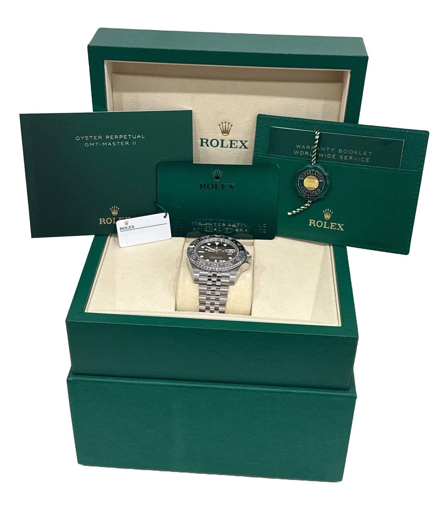 NEW JULY 2025 PAPERS Rolex GMT-Master II Jubilee BRUCE WAYNE 126710 Watch BOX
