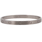 Cartier Love Bracelet Size 19 Brushed 18K White Gold Box