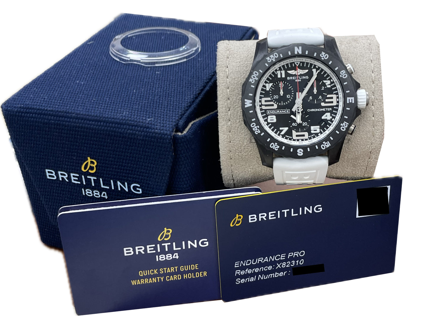 MINT PAPERS Breitling Endurance Pro 44mm White Black Breitlight X82310 Watch BOX