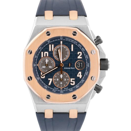 Audemars Piguet Royal Oak Offshore 18K Rose Gold BLUE Bucherer 42mm 26471SR BOX