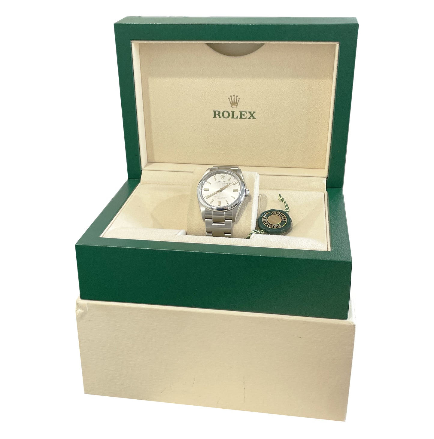 MINT 2023 Rolex Oyster Perpetual SILVER 36mm Steel Automatic Watch 126000 BOX