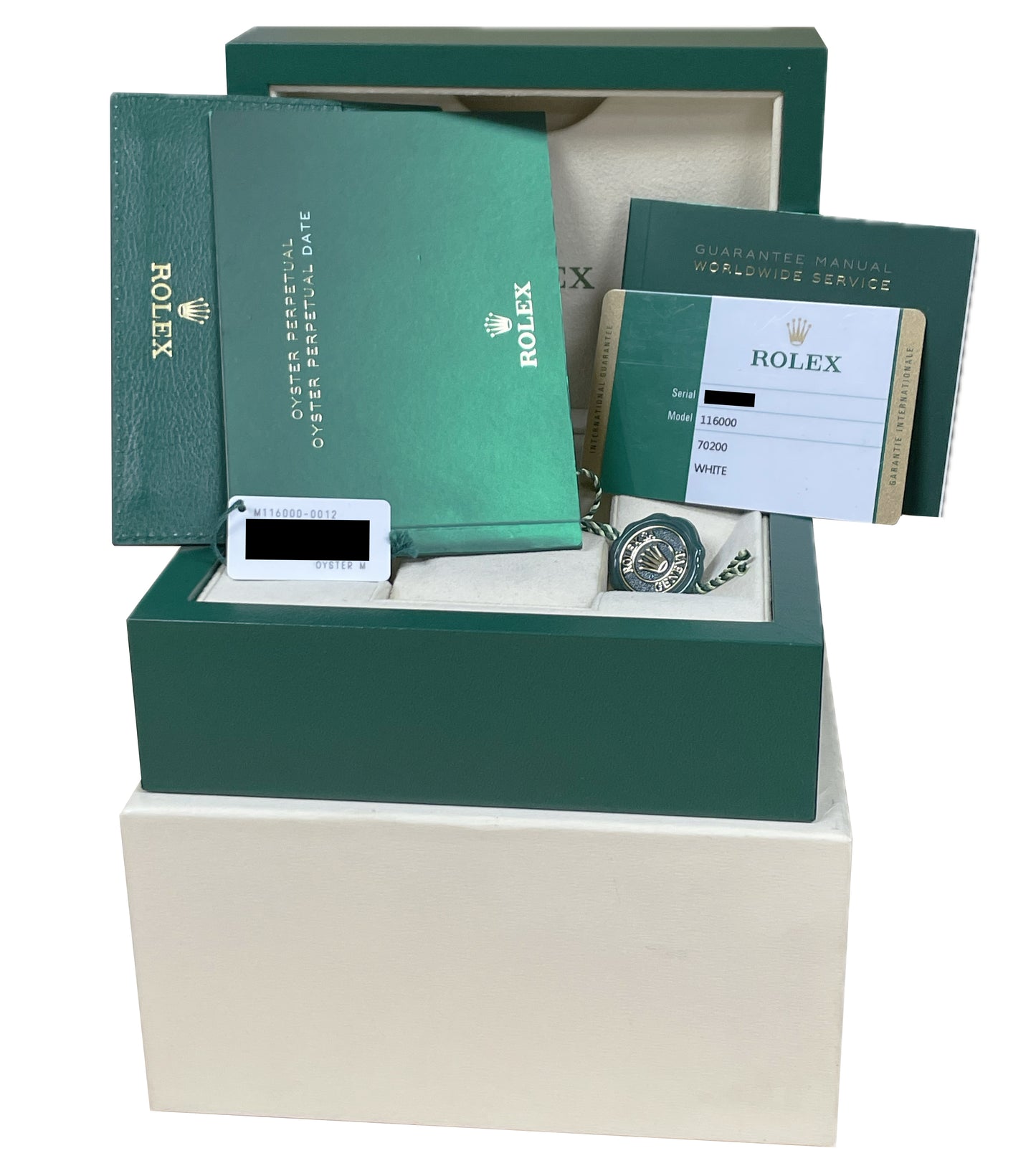 MINT PAPERS 2019 Rolex Oyster Perpetual White Stainless Steel 36mm 116000 BOX