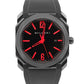 BVLGARI Octo Black Red Stainless Steel 41mm Bulgari Automatic Rubber Date BG041S