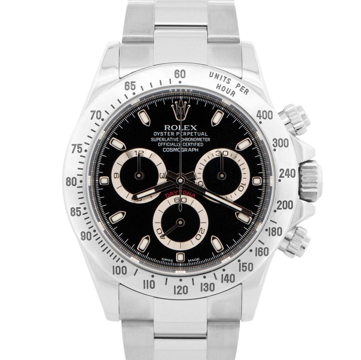 2015 PAPERS Rolex Daytona Cosmograph BLUE LUME Black Steel Watch 116520 BOX
