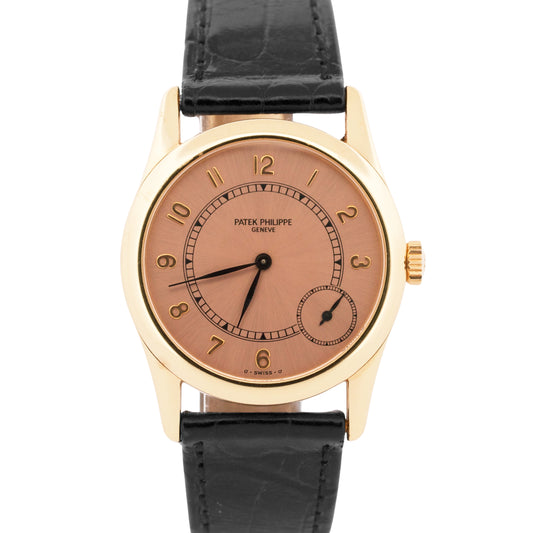 Patek Philippe Calatrava PINK 18K Rose Gold 33mm Automatic Watch 5000R BOX
