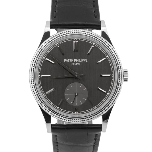 2022 PAPERS Patek Philippe Calatrava RHODIUM 18K White Gold 39mm 6119G Watch BOX