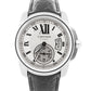 MINT Cartier Calibre SILVER ROMAN Stainless Leather 42mm 3299 / W7100013 Watch