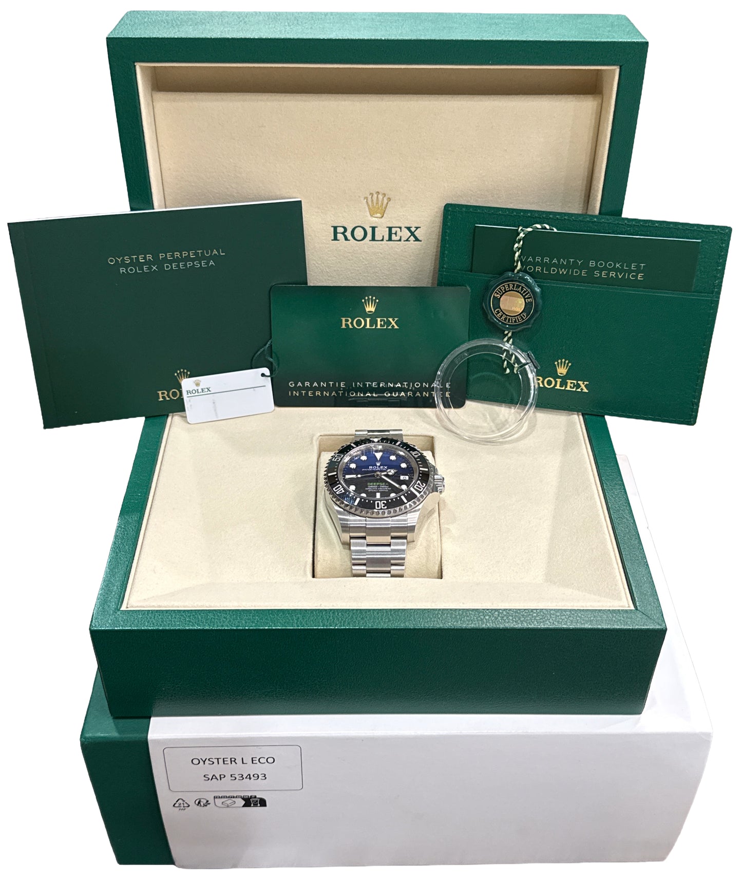2025 PAPERS Rolex Sea-Dweller Deepsea JAMES CAMERON Blue Black 44mm 136660 BOX