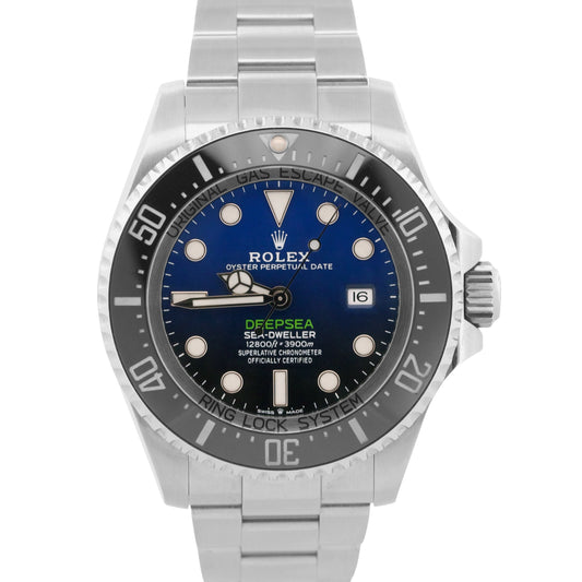PAPERS Rolex Sea-Dweller Deepsea JAMES CAMERON Blue Black Steel 44mm 126660 BOX