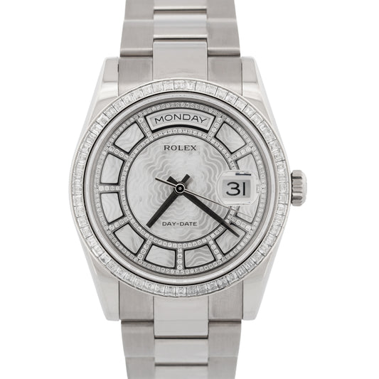 PAPERS Rolex Day-Date President MOP DIAMOND CAROUSEL 36mm 18K Gold 118399BR BOX