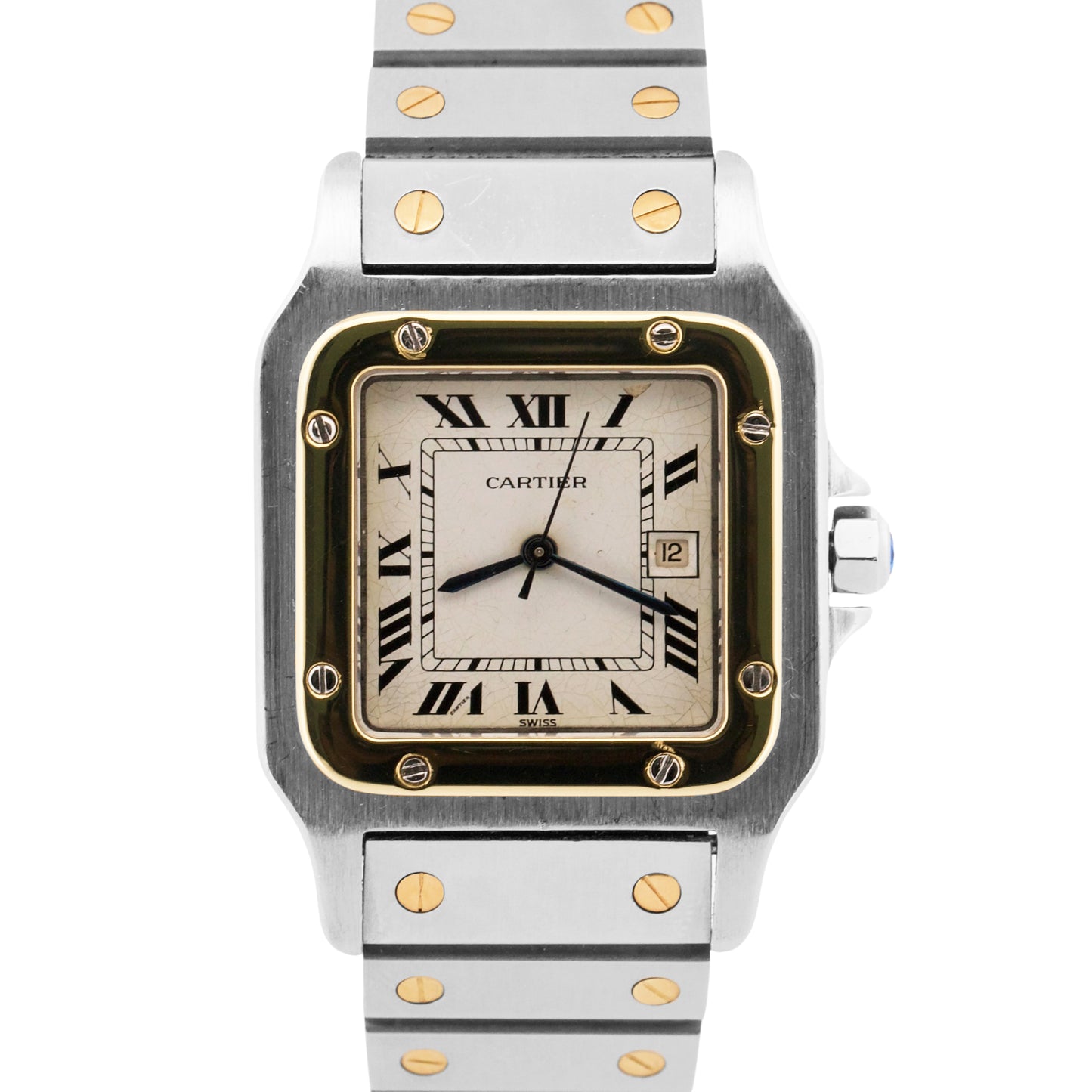 Cartier Santos Carree White Roman SPIDER DIAL 18k Steel Automatic 29mmX41mm 2961