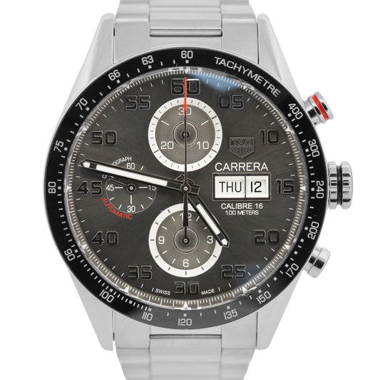 TAG Heuer Carrera Calibre 16 RHODIUM 43mm Automatic Chronograph CV2A1U.BA0738
