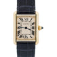 Cartier Tank Louis 18k Yellow Gold IVORY Roman Leather 22mm Quartz 2442 Watch