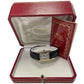 PAPERS Cartier Tank Classic Quartz 18k Yellow Gold White Roman Leather Watch BOX