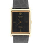 Rolex Cellini BLACK TAPESTRY 18K Yellow Gold Leather 34mm x 25mm 4105 Watch