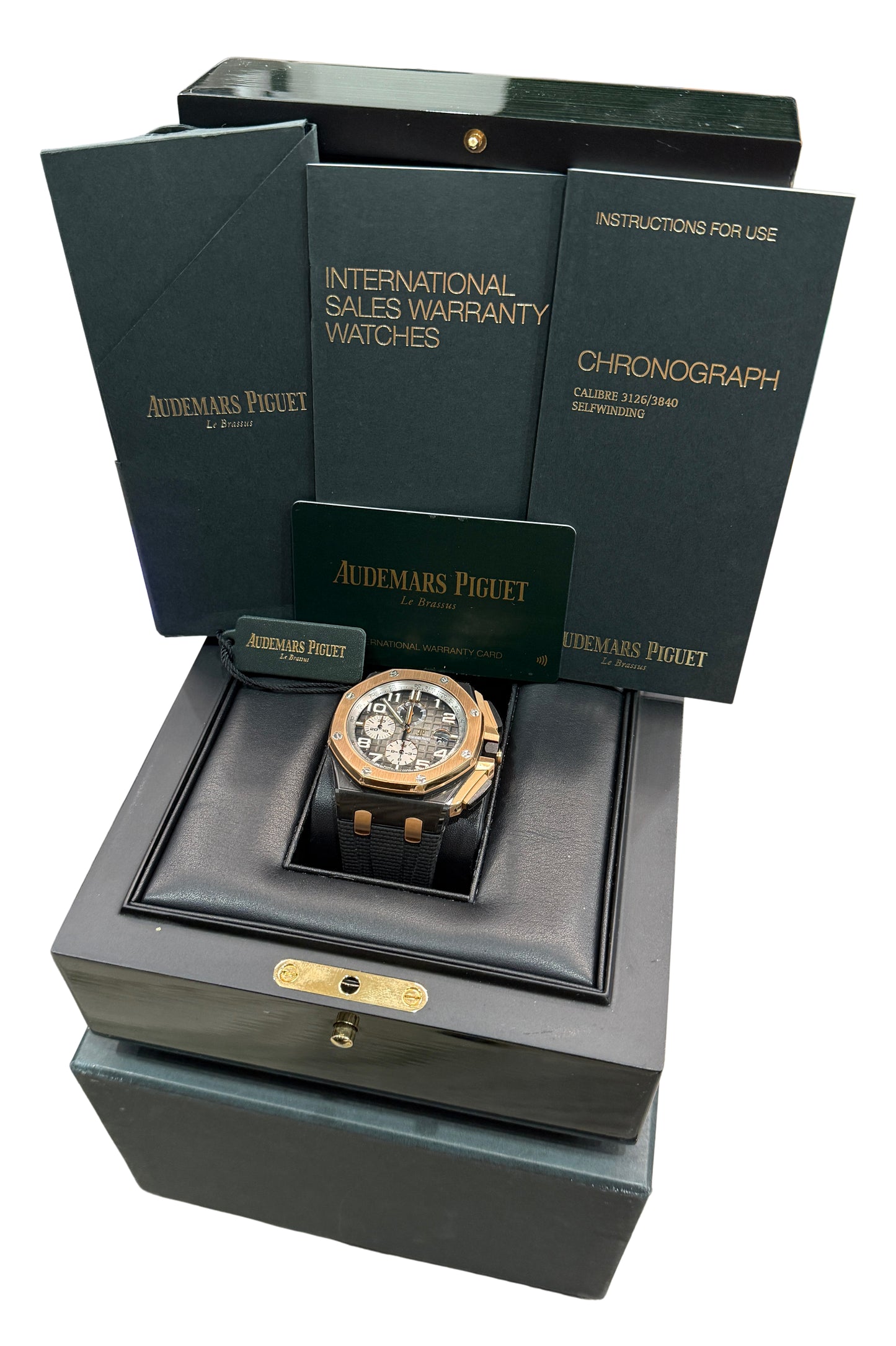Audemars Piguet Royal Oak Offshore 26405NR Ceramic 18K Rose Gold 44mm Box Papers
