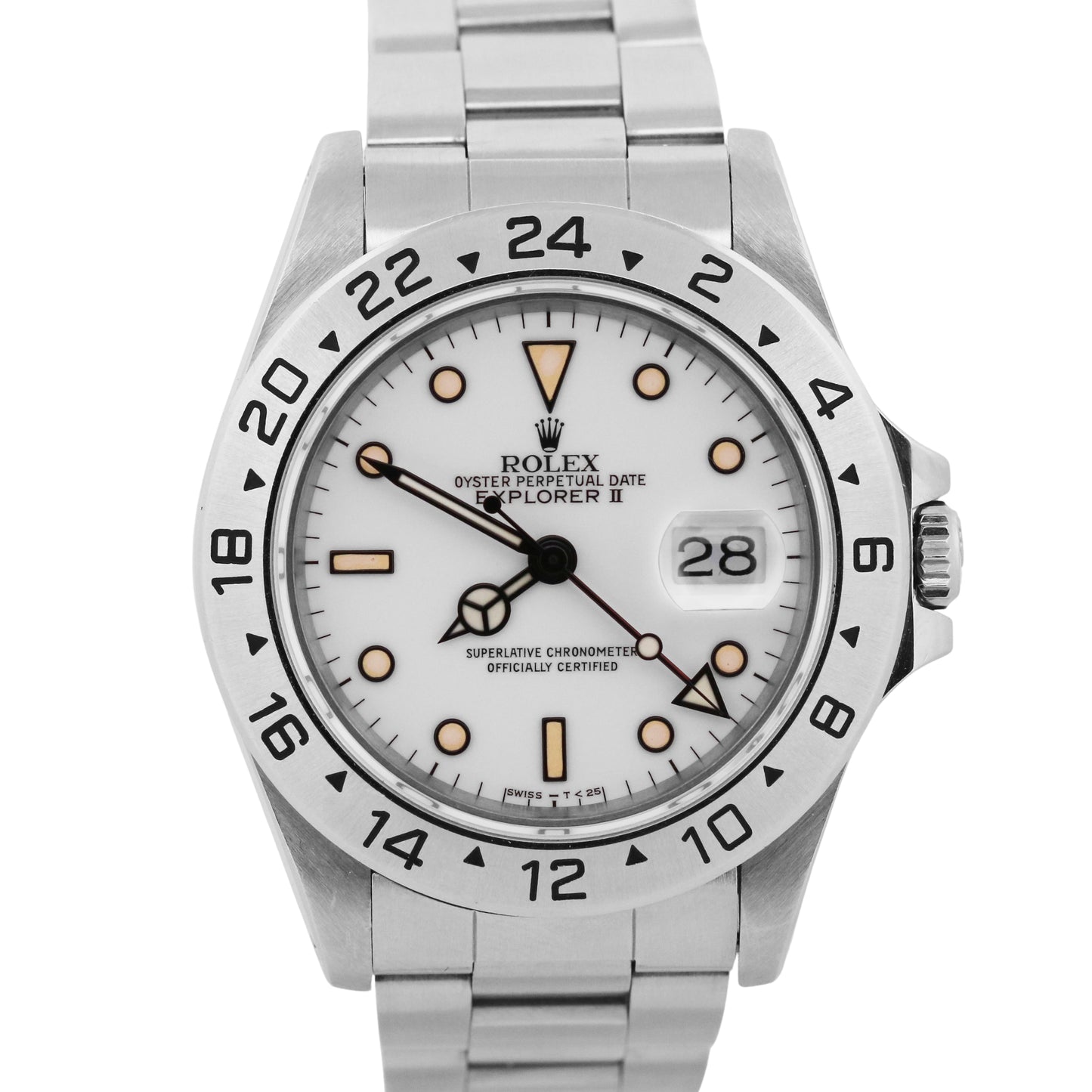 1989 Rolex Explorer II WHITE Stainless Steel CHI CHI DI MAIS 40mm Watch 16570