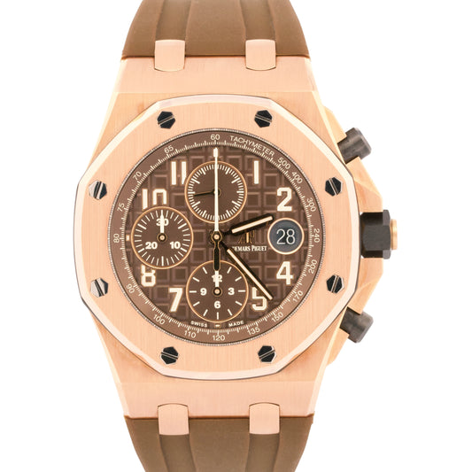 Audemars Piguet Royal Oak Offshore CHOCOLATE Brown 18K 42mm 26470OR BOX