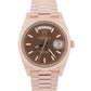 Rolex Day-Date President 40mm CHOCOLATE MOTIF Brown 18K Rose Gold 228235 BOX