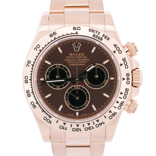 2025 PAPERS Rolex Daytona CHOCOLATE Brown 40mm 18K Rose Gold 40mm 126505 BOX
