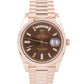 PAPERS Rolex Day-Date President 40mm FACTORY CHOCOLATE BAGUETTE 18K 228235 BOX