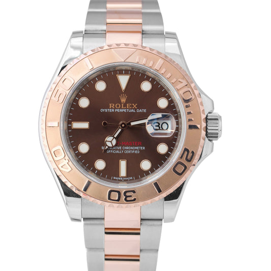 MINT Rolex Yacht-Master 116621 CHOCOLATE 40mm 18K Everose Rose Gold Steel Watch