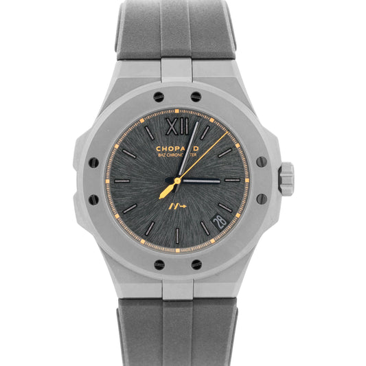 NEW 2026 PAPERS Chopard Alpine Eagle Rubber Black TITANIUM 41mm 298600-3028 BOX