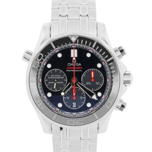 Omega Seamaster Chronograph 44mm BLACK Steel 212.30.44.50.01.001 Watch BOX