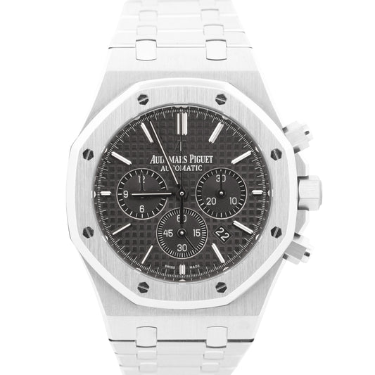 Audemars Piguet Royal Oak 41mm BLACK Chronograph Stainless Steel Watch 26320ST
