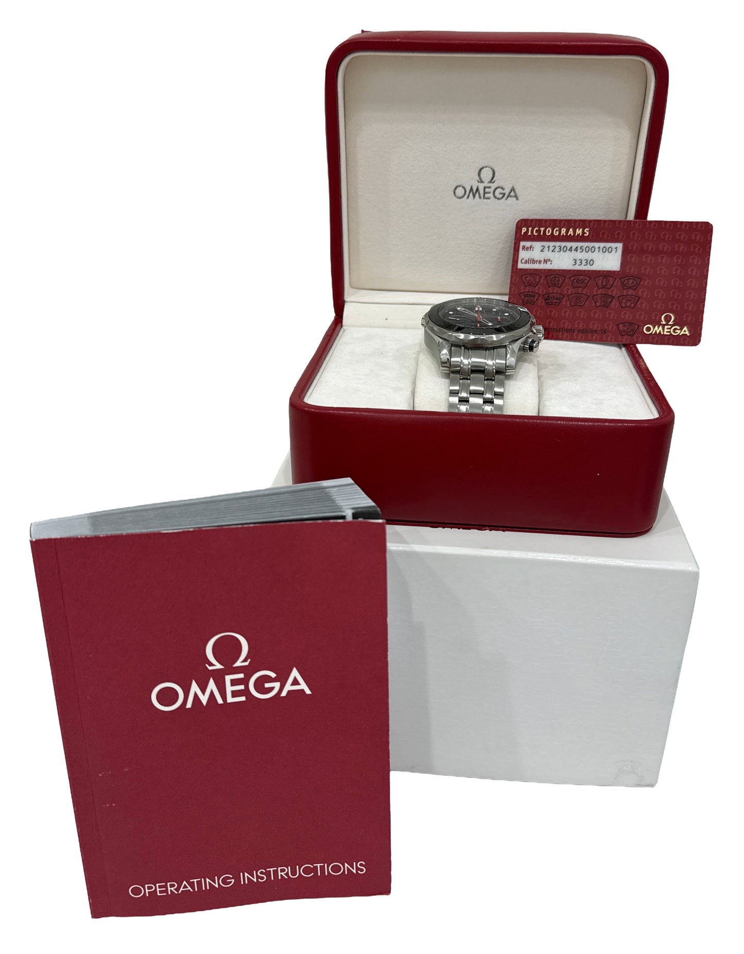 Omega Seamaster Chronograph 44mm BLACK Steel 212.30.44.50.01.001 Watch BOX