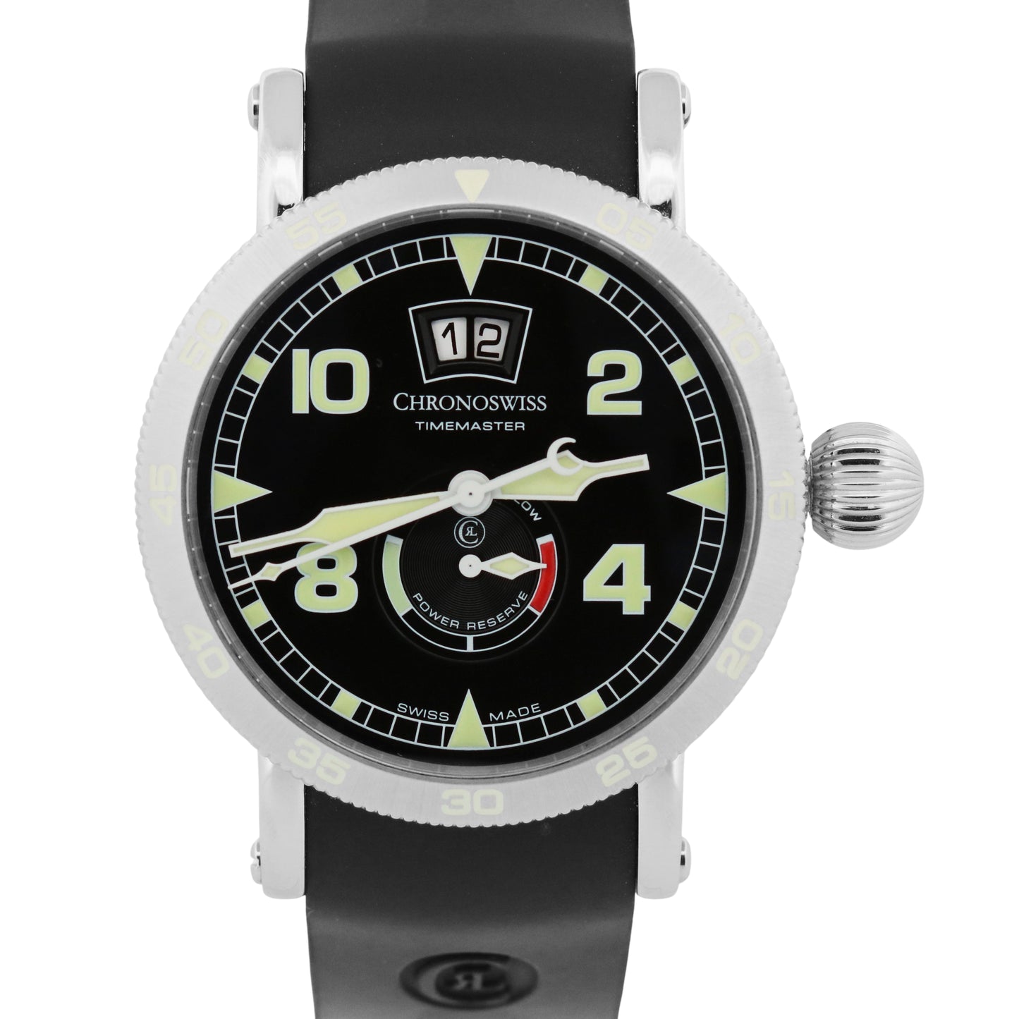 Chronoswiss Timemaster Big Date 44mm Stainless Steel Rubber CH-3533ST Watch