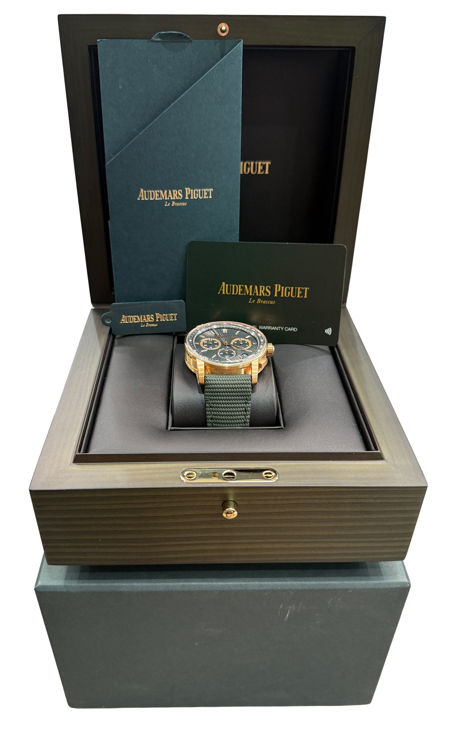2025 Audemars Piguet Code 11.59 26393OR.OO.A056KB.01 Green 18K 41mm Box Papers