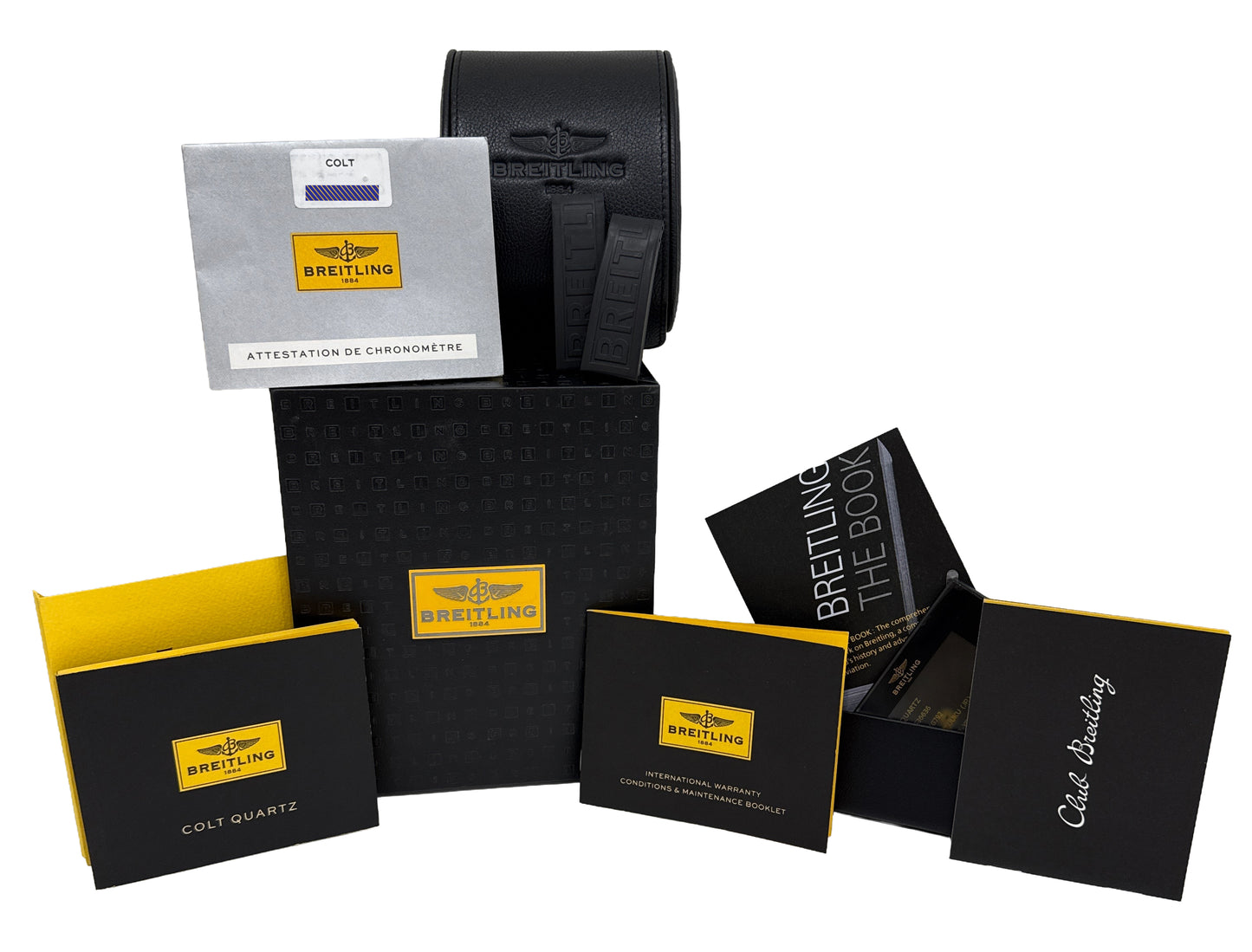 PAPERS Breitling Colt Quartz 44 IVORY Stainless Steel RUBBER 44mm A74388 Watch