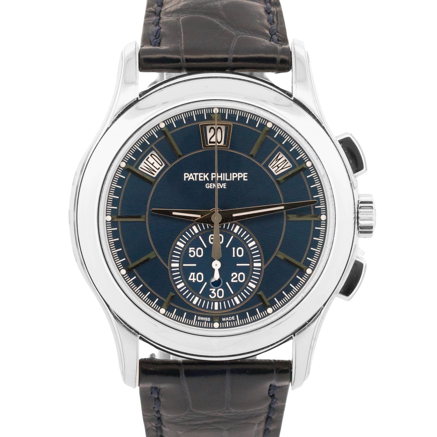 2016 PAPERS Patek Philippe Flyback Complications BLUE Platinum 5905P-001 BOX