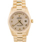 1987 Rolex Day-Date President IVORY COMPUTER ARABIC 18K Yellow Gold 36mm 18038