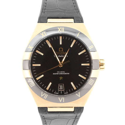 PAPERS Omega Constellation BLACK 18K Yellow Gold 41mm 131.63.41.21.01.001 BOX