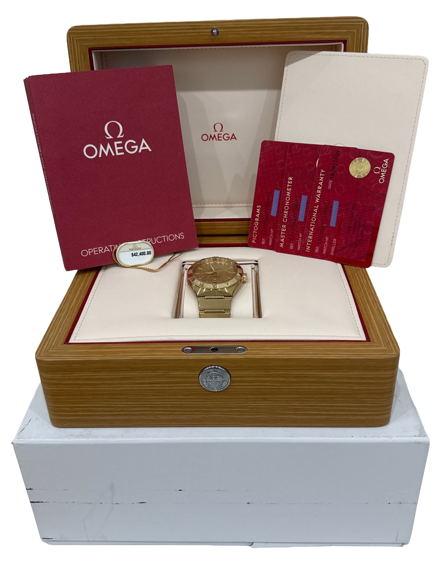 2024 PAPERS Omega Constellation METEORITE MOONSHINE 18K 131.50.41.21.99.001 BOX
