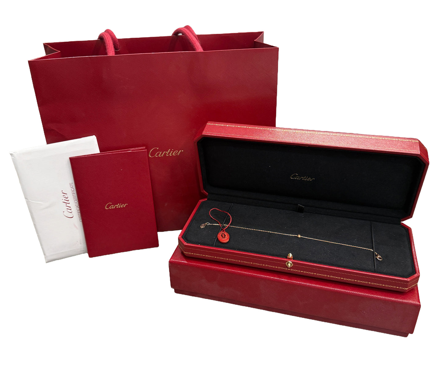 2023 PAPERS Cartier d'Amour Mini DIAMOND Bracelet 18K Rose Gold BOX