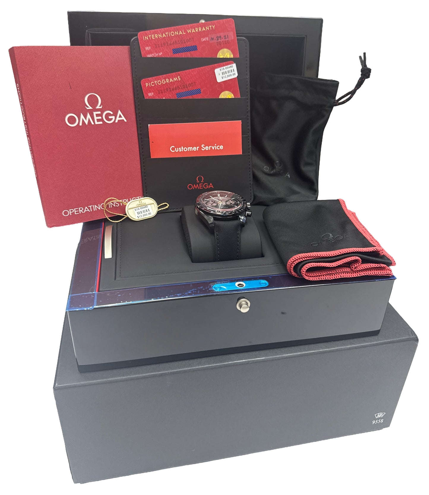 NOS Omega Speedmaster DARK SIDE OF THE MOON Ceramic 311.92.44.51.01.007 BOX