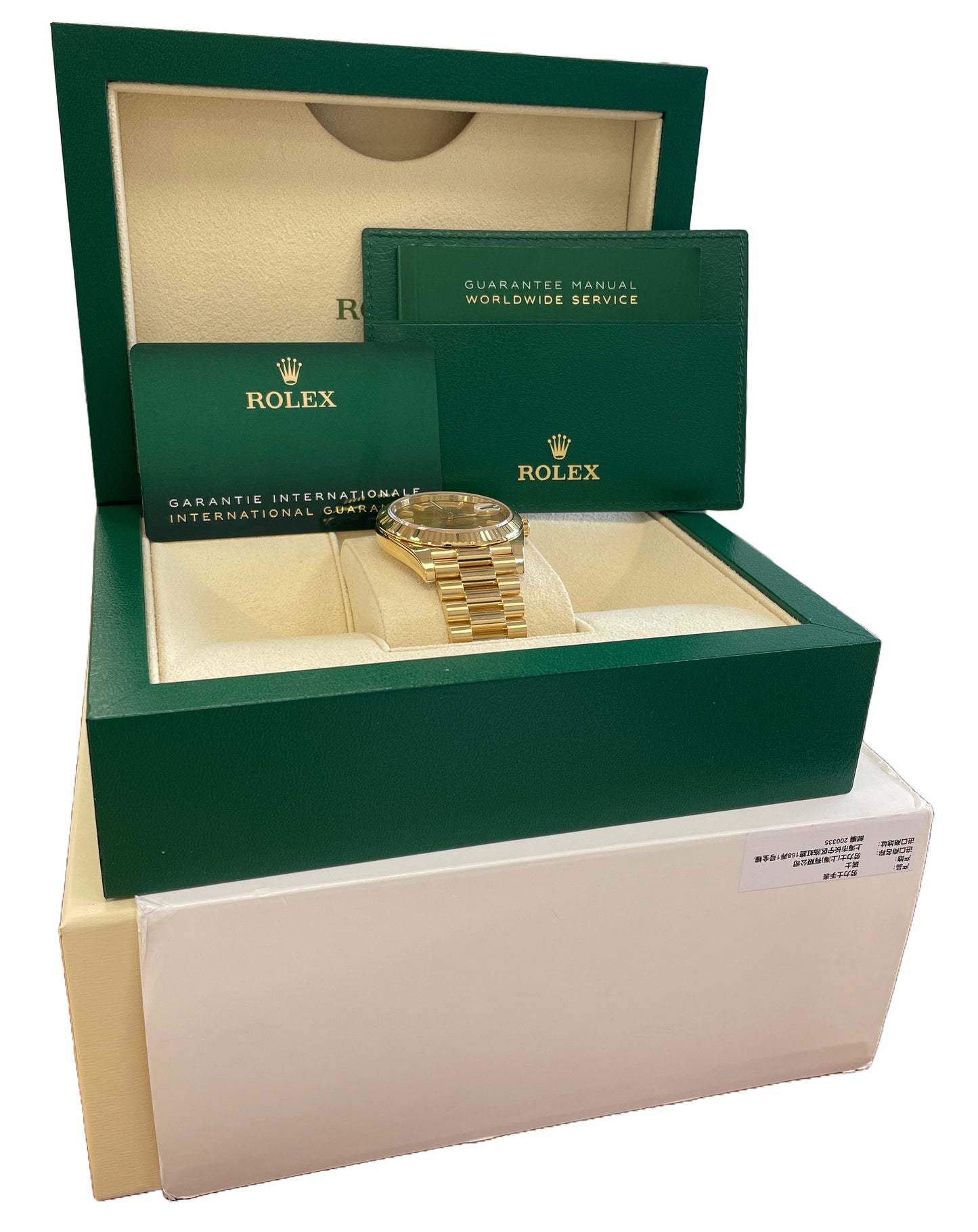 MINT 2021 PAPERS Rolex Day-Date President 40mm CHAMPAGNE 18K Gold 228238 BOX