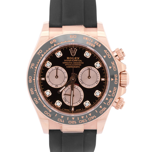 2024 PAPERS Rolex Daytona Cosmograph BLACK DIAMOND 18K Oysterflex 126515 BOX