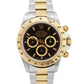 1991 Rolex Daytona Cosmograph 40mm BLACK 18K Gold INVERTED 6 Steel 16523 Watch
