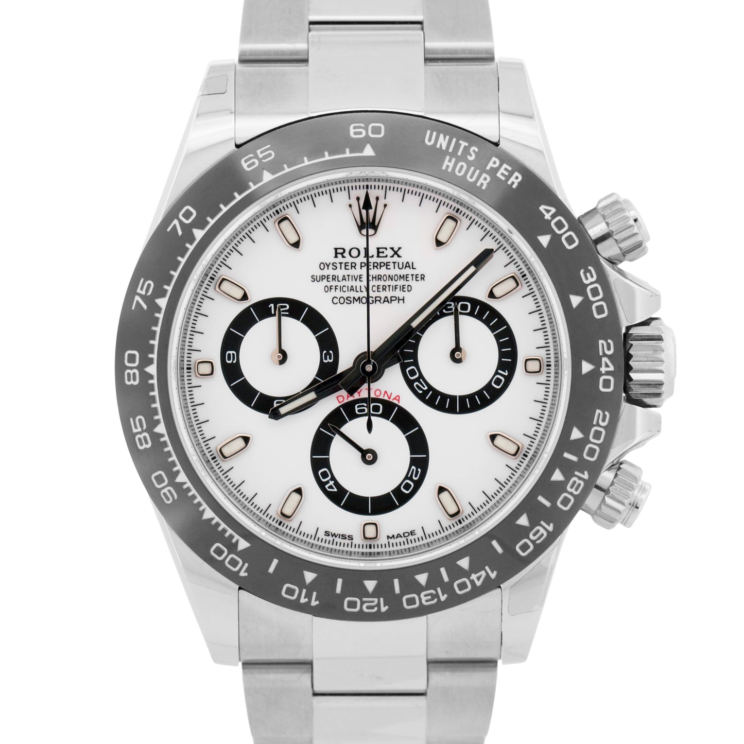 NOS 2021 PAPERS Rolex Daytona PANDA White Steel CERAMIC 40mm 116500 LN BOX