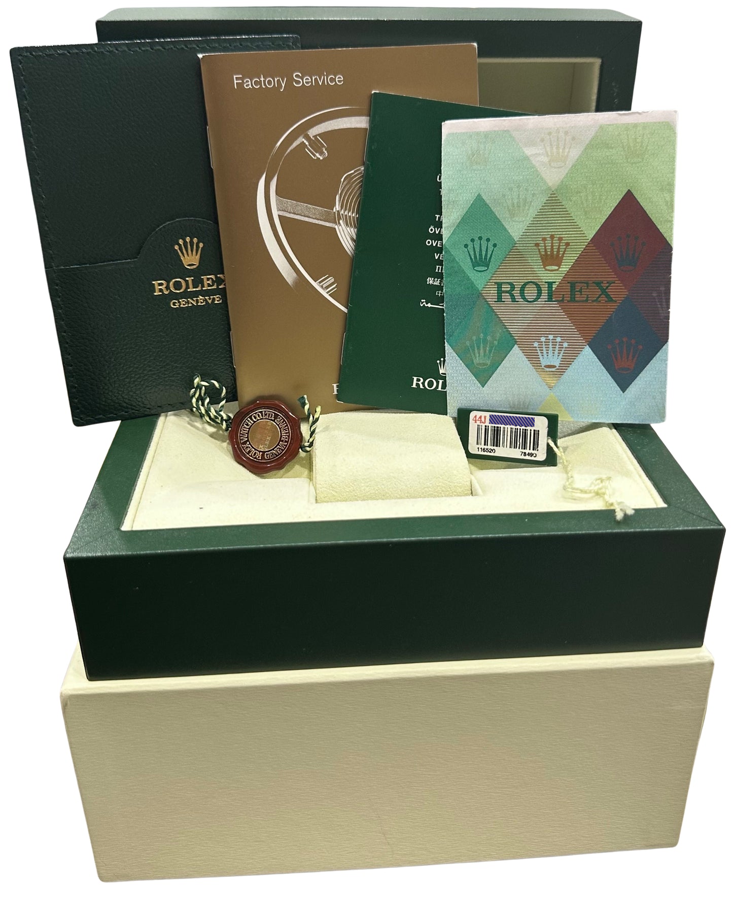 NOS STICKERED PAPERS Rolex Daytona Cosmograph WHITE Stainless 40mm 116520 BOX