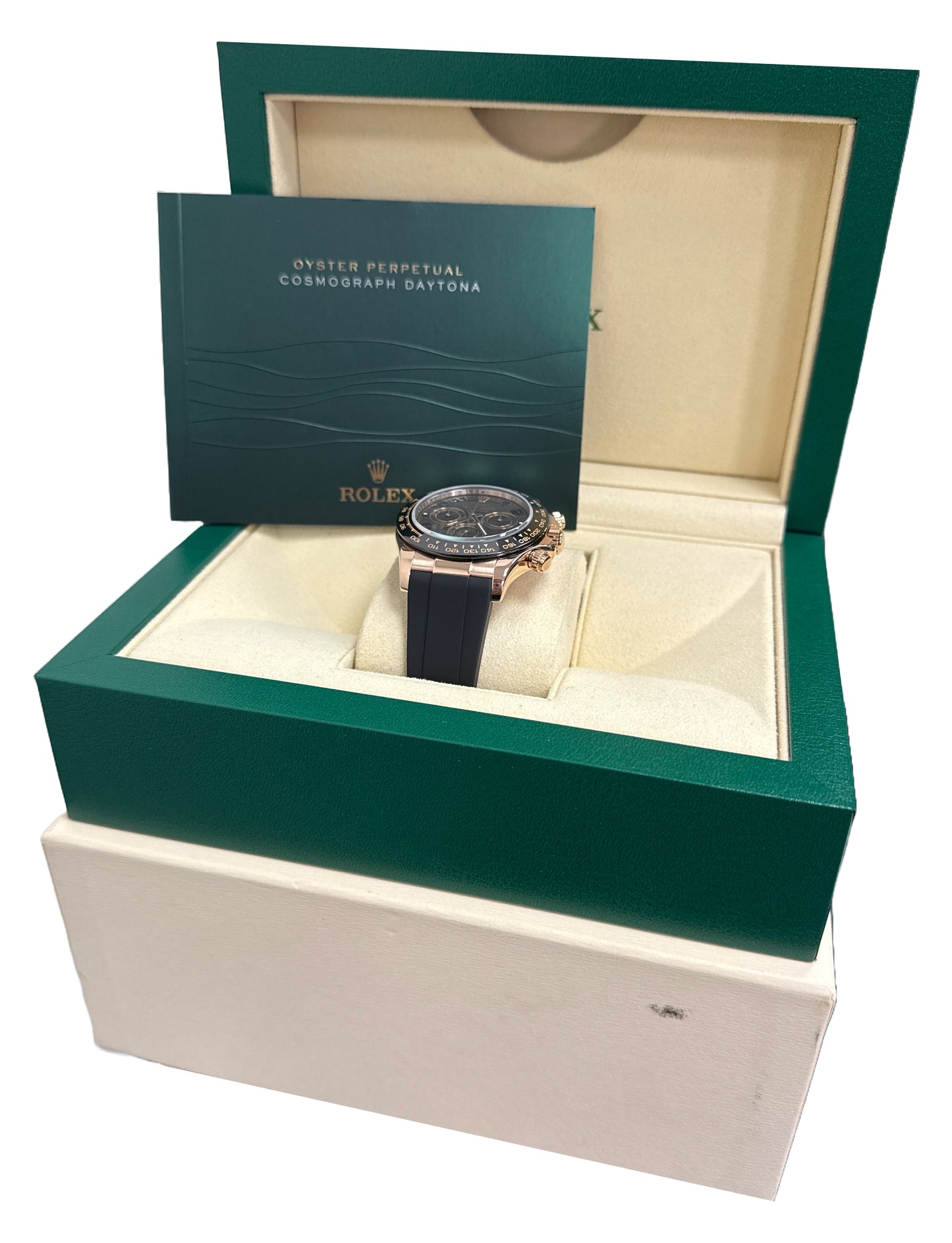 MINT Rolex Daytona 18K Rose Gold CHOCOLATE ARABIC Brown Ceramic 116515 LN BOX