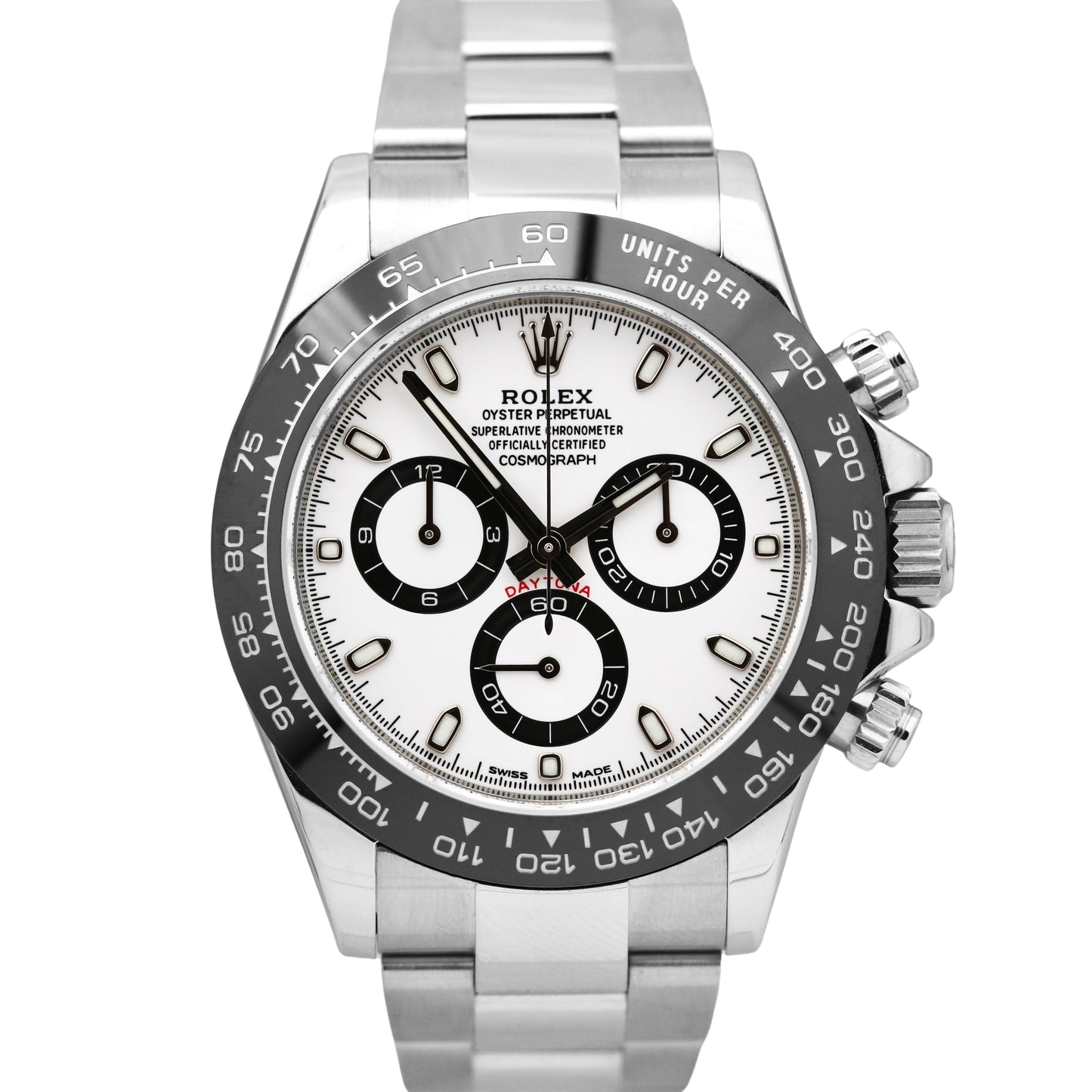 MINT 2023 Rolex Daytona Cosmograph WHITE Ceramic PANDA 40mm Watch 116500 LN BOX