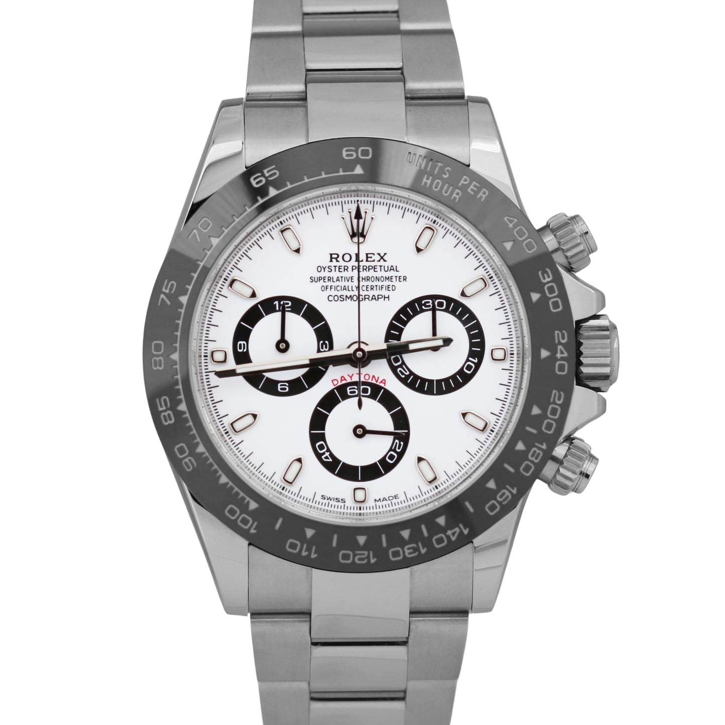 PAPERS Rolex Daytona 116500 LN Ceramic PANDA White Stainless Steel 40mm BOX