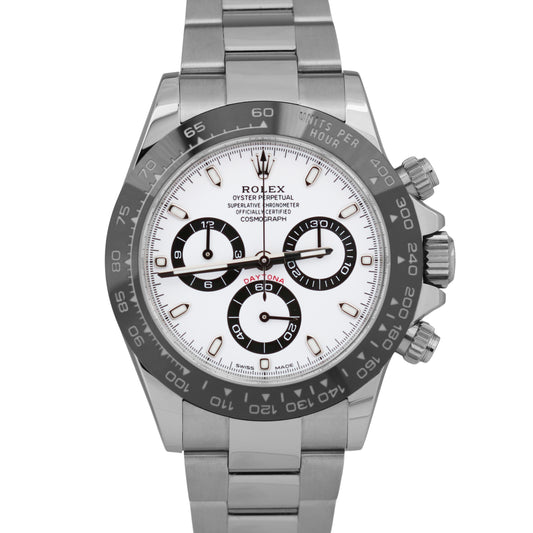 PAPERS Rolex Daytona 116500 LN Ceramic PANDA White Stainless Steel 40mm BOX