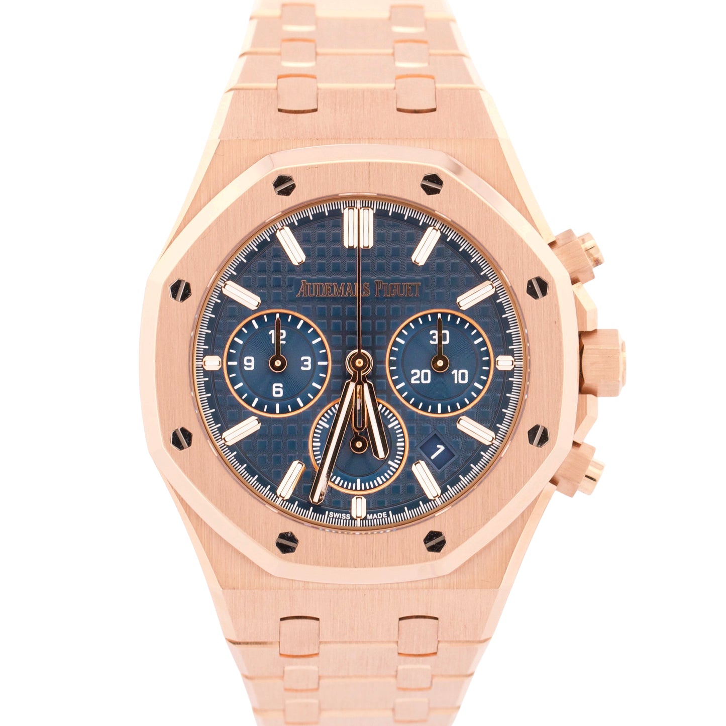 PAPERS Audemars Piguet Royal Oak BLUE 38mm 18K Gold 26715OR.OO.1356OR.01 BOX